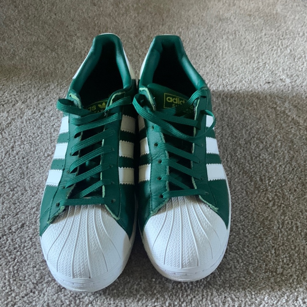 mens adidas superstar 80s mens 13 green/ neon